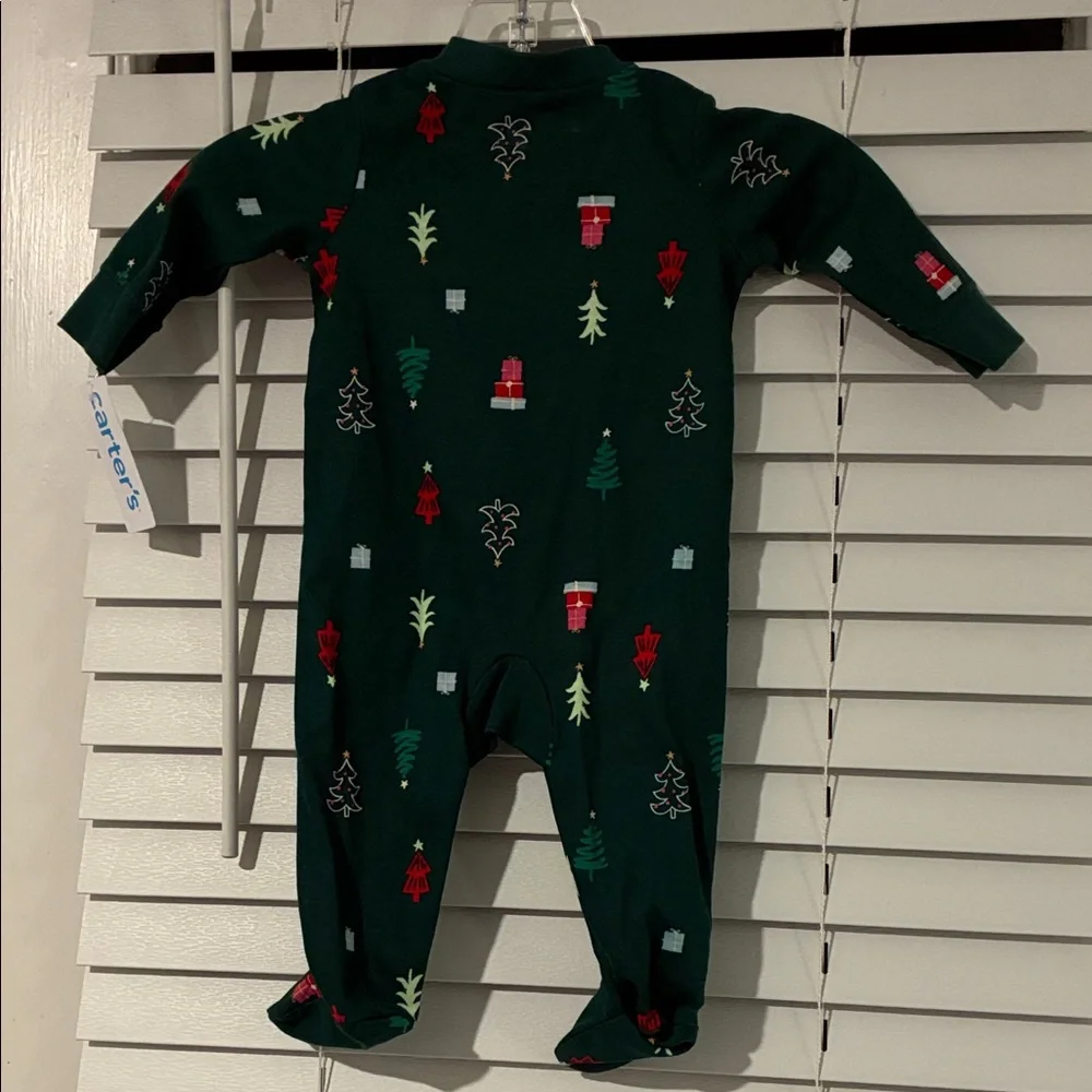Carter's Green Footie with Red and White Accents